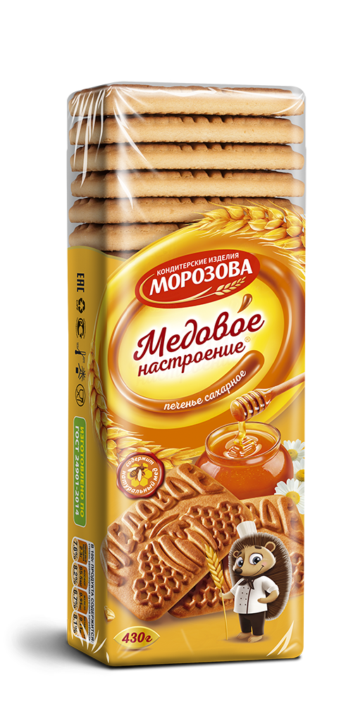 Фотогрфия Печенье сахарное Медовое настроение 430г Морозова - Market#22
