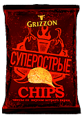 Чипсы супер острый чили 80 г Grizzon