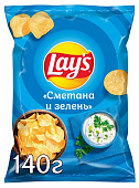Чипсы Лейс сметана и зелень 140г