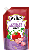 Кетчуп Хайнц с чесноком и пряностями 320г дой/пак. 