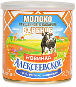 БЗМЖ Молоко сгущенное вареное с сахаром 360г ж/б Алексеевское