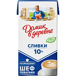 БЗМЖ Сливки стерил. 10% 480г т/пак. Домик в Деревне