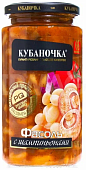 Фасоль с шампиньонами 370г ст/б. Кубаночка