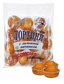 Кексы Тортини с лимоной начинкой 500гр Махариши