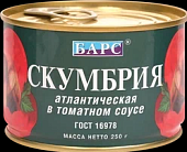 Скумбрия с д/м 250г ж/б Барс