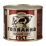 Говядина тушеная ГОСТ в/с 500г ст/б. Главпродукт