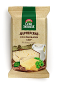 БЗМЖ Сыр Фермерский со сливками 50% 200г Село Зеленое