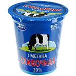 БЗМЖ Сметана Сливочная 20% 300г  Экомилк