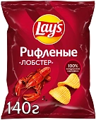 Чипсы Лейс Рифленые Лобстер 140г 