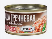 Каша гречневая с говядиной 325г ж/б Рузком