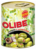 Оливки с анчоусом 290г ж/б (крупные) Oliben