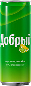 Напиток Добрый лимон-лайм 0,33л ж/б