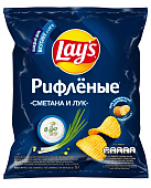 Чипсы Рифлёные Лейс Сметана и лук 70г