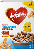 Готовый завтрак Подушечки с молочной начинкой 220г Любятово